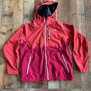 The North Face Womens Size XL Full Zip Hooded Jacket 2.5L Hyvent in Red Pink